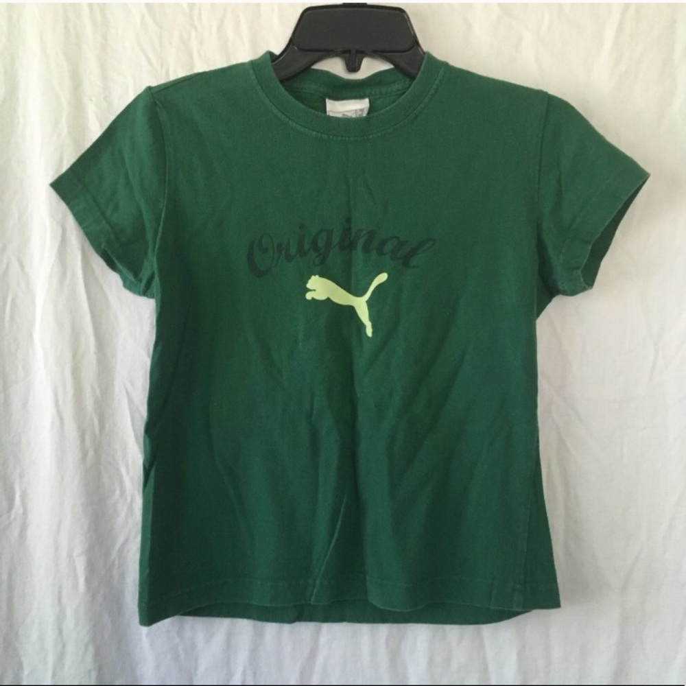 green authentic vintage puma y2k baby tee